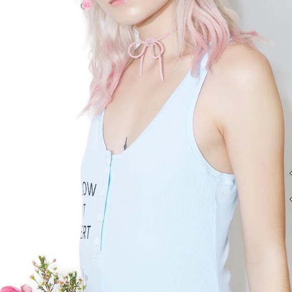 NWT REVOLVE Daydream Nation Pillow Fort Bodysuit In Light Blue Size XS - Picture 6 of 8